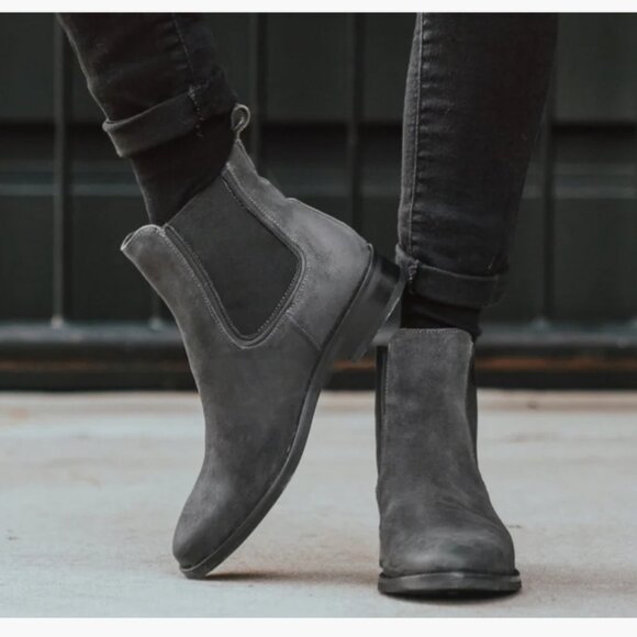 Thursday Boot Co. The Duchess Chelsea Boot Grey Leather Women's US 8 - Picture 1 of 11